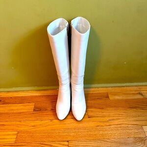 Anne Klein cream boots.